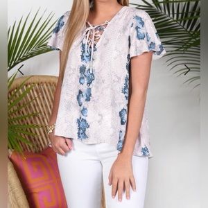 Buddy Love pastel snake print top